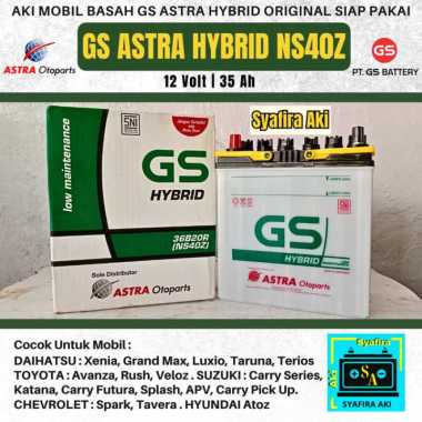 Aki Mobil GS ASTRA type GS HYBRID 36B20R NS40Z 12V 35AH