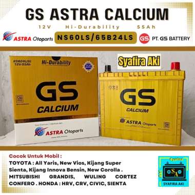 Aki Mobil Innova Bensin, Wuling Confero GS ASTRA CALCIUM NS60LS 55AH