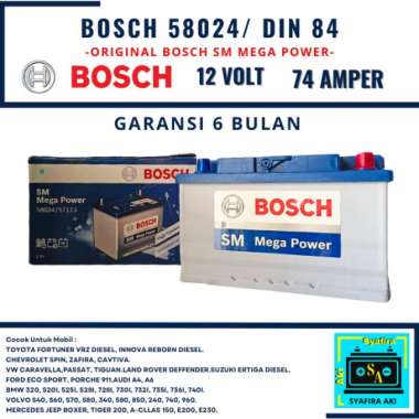 Aki Mobil Toyota Innova Reborn Diesel 58024 BOSCH Aki Kering 12V/74AH