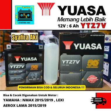 Aki motor YTZ7V YUASA accu kering MF Original Nmax GTZ7V