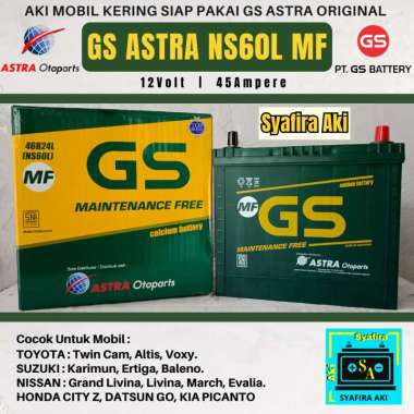 Aki mobil Nissan Grand Livina NS60L GS Astra MF (aki kering)
