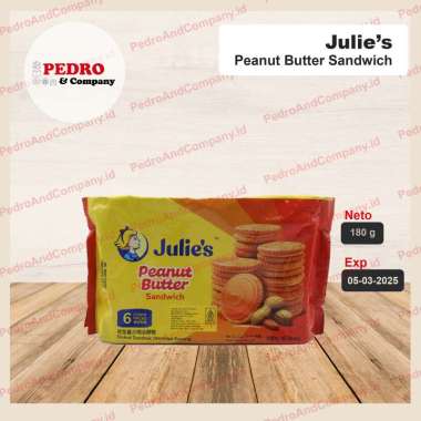 Julies peanut butter sandwich 180 gram - mentega kacang biskuit