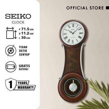 Jam Dinding Seiko Unik Pendulum QXH077B 2 melodies 71.5cm Original