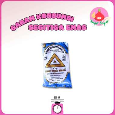 Garam Segitiga Emas 250gr / Segi Tiga Emas 1pcs / Garam Konsumsi - Bawangbagus