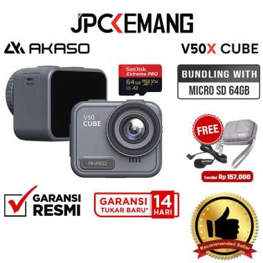JPC KEMANG Akaso V50X CUBE / V50X New Version 4K Action Cam Akaso V50 X Action Camera GARANSI RESMI