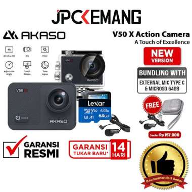 JPC KEMANG Akaso V50X CUBE / V50X New Version 4K Action Cam Akaso V50 X Action Camera GARANSI RESMI 