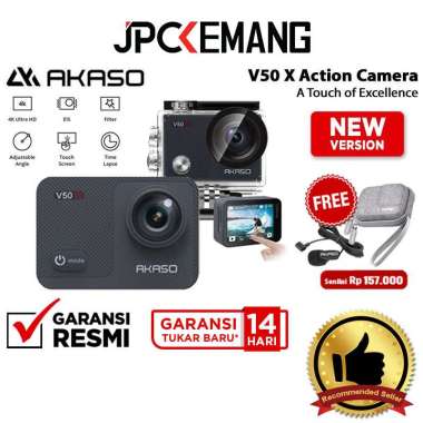 JPC KEMANG Akaso V50X CUBE / V50X New Version 4K Action Cam Akaso V50 X Action Camera GARANSI RESMI