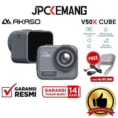JPC KEMANG Akaso V50X CUBE / V50X New Version 4K Action Cam Akaso V50 X Action Camera GARANSI RESMI