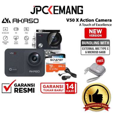 JPC KEMANG Akaso V50X CUBE / V50X New Version 4K Action Cam Akaso V50 X Action Camera GARANSI RESMI