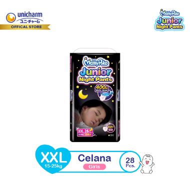 Promo Harga Mamy Poko Pants Junior Night XXL28 28 pcs - Blibli