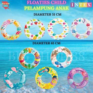 INTEX PELAMPUNG BAN RENANG ANAK BAYI BALITA BULAT CINCIN RING SWIM RING PELAMPUNG ANAK SAFETY BABY F