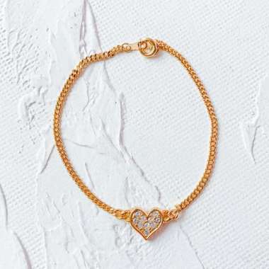1901 Jewelry Gelang Lora Swarovski Lapis Emas Gold