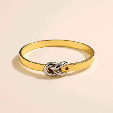 1901 Jewelry Gelang Oval Berlian Swarovski Lapis Emas Gold