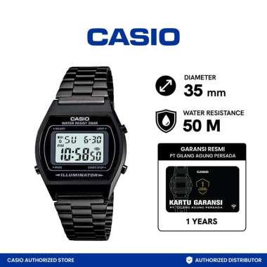 Jam Tangan Casio General B640WB-1ADF Original Black
