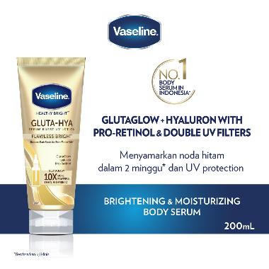 Surabaya - Vaseline Healthy Bright​ Gluta-Hyaluron Serum Burst Flawless Bright UV Lotion 200mL