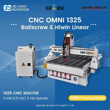 OMNI 1325 CNC Router 130x250 cm with Ballscrew and Hiwin Linear Rail 3 KW