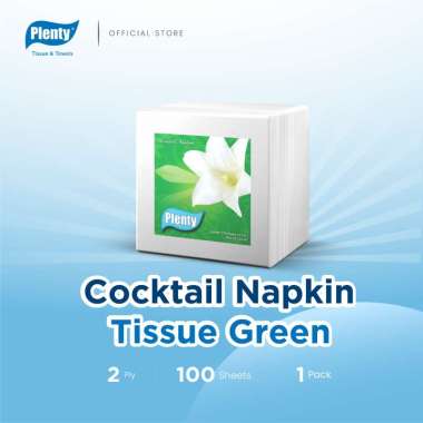 Plenty® Cocktail Napkin Tissue Green
