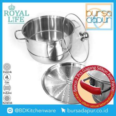 Royal Life Stainless Langseng / Steamer Pot / Kukusan Stainless 26 cm