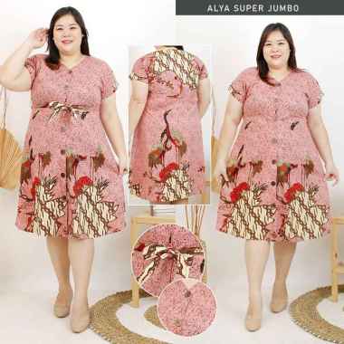 Evercloth - Dress Batik Wanita / Batik Modern / Batik Couple / Kebaya / Alya Dress XXL