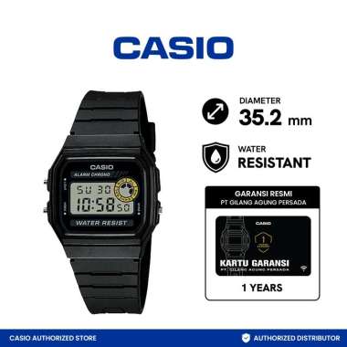CASIO Sport F-94WA-8DG Jam Tangan Unisex Black Yellow