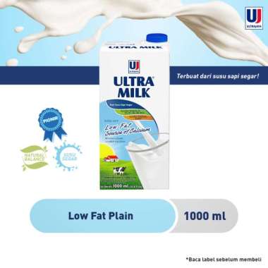 Promo Harga Ultra Milk Susu UHT Low Fat Full Cream 1000 ml - Blibli