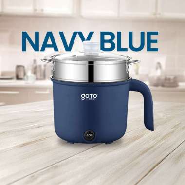 Goto Hopo Electric Frypan Panci Listrik Portable Fry Pan Navy Blue