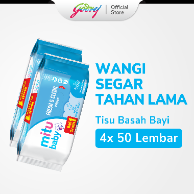 Buy 1 Get 1 - Mitu Baby Wipes Blossom Berry 50'S - Tisu Basah Bayi [2 pack]