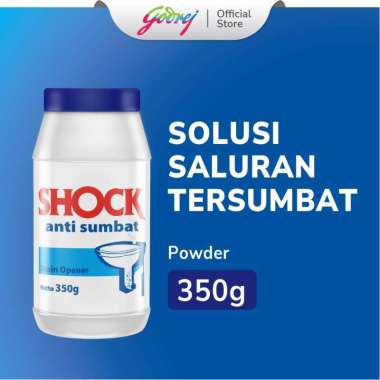 SHOCK Serbuk Anti Sumbat Botol 350 g isi 2 - Pembersih Kamar Mandi