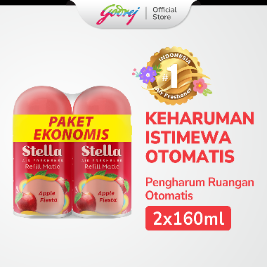 Stella Matic Refill Apple Fiesta 160ml isi 2- Refill Pengharum Ruangan Otomatis