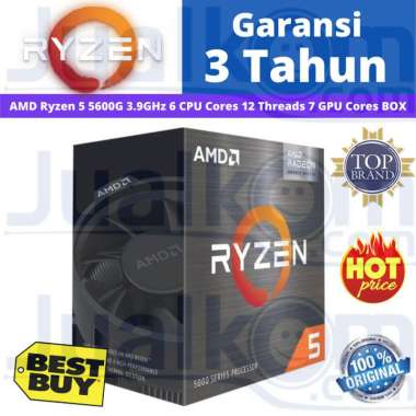 AMD Ryzen 5 5600G 3.9GHz 6 CPU Cores 12 Threads 7 GPU Cores BOX