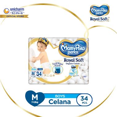 Promo Harga Mamy Poko Pants Royal Soft M34 34 pcs - Blibli