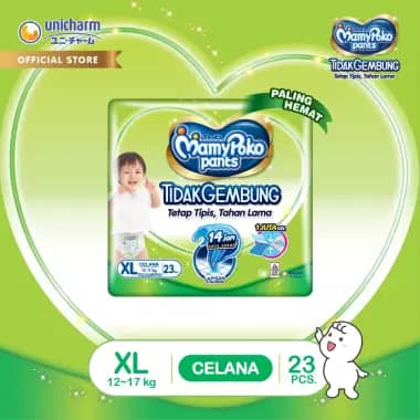 Promo Harga Mamy Poko Pants Xtra Kering Slim Tidak Gembung XL23 23 pcs - Blibli