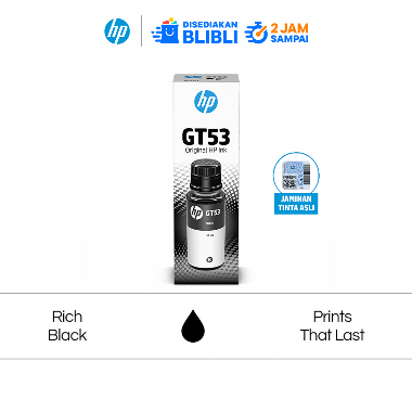 HP GT53 90ml Black Original Ink Bottle -