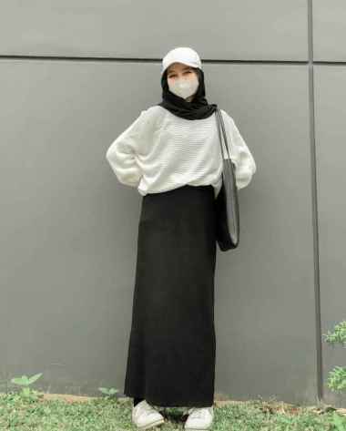 [ Best Seller ] Rok Rajut Span / Rok Rajut Premium / Rok Panjang Termurah / Maxi Skirt/ Rok Span Kni