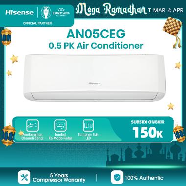 Hisense AC Air Conditioner Standard 0.5PK/1/2PK - AN05CEG (Indoor+Outdoor Unit Only)