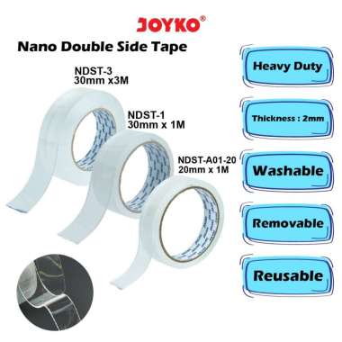 Joyko Nano Double Sided Tape Pita Perekat Dua Sisi NDST-1 30mmx1M