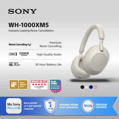 SONY WH-1000XM5 Wireless Noise Cancelling Headphone / WH1000XM5 -Silver