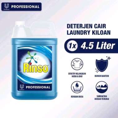 Rinso Matic Professional Deterjen Laundry Kiloan Cair 4.5 L Jerigen