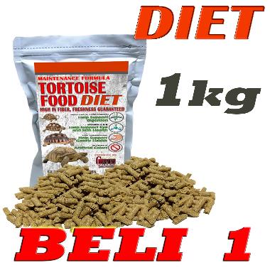 1KG TORTOISE FOOD PELET DIET MAKANAN KURA KURA DARAT SULCATA PARDALIS CHERY HEAD PAKAN KURA DARAT MU