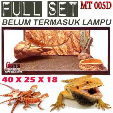 MT005D KANDANG TERRARIUM BEARDED DRAGON BD KADAL IGUANA GEX L LOW CEPER TERRARIUM PALUDARIUM AKUARII
