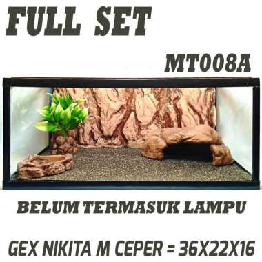 MT008A TERRARIUM FULL SET REPTILIA LEOPARD GECKO BEARDED DRAGON TORTOISE ULAR CORNSNAKE KADAL TERRAR