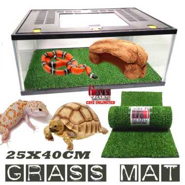 grass mat karpet rumput alas reptile kura torto ular gecko kadal salva