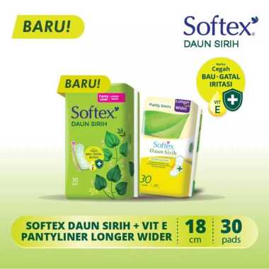 Softex Pantyliner Daun Sirih Longer & Wider LW30s