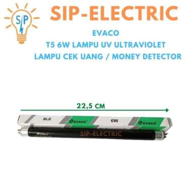 EVACO T5 6W LAMPU UV ULTRAVIOLET / LAMPU CEK UANG / MONEY DETECTOR