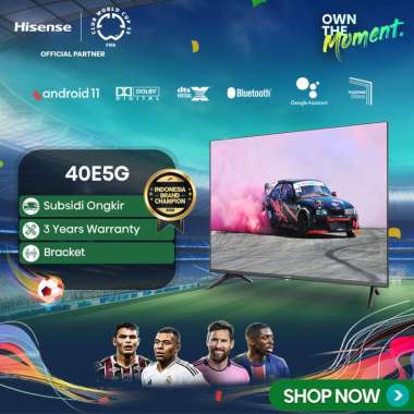 Hisense 40 inch FHD Android Smart TV-Bezellless Design-Dolby Audio- Voice Control- Bluetooth-USB-HDM