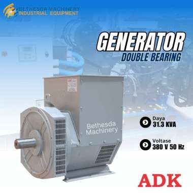 Mesin Alternator ADK 31.3 Kva Dinamo Genset Double Bearing