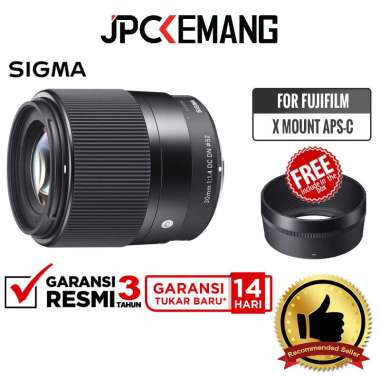 JPC KEMANG Sigma 30mm f1.4 Fujifilm X APSC DC DN Contemporary Fuji 30 mm f/1.4 GARANSI RESMI Standar