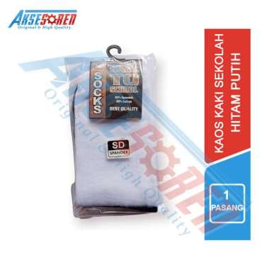 Kaos Kaki Sekolah Anak [SD] Hitam Putih / Socks School SMP SMA Pria Wanita [Original] Semua Ukuran H