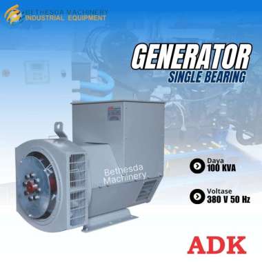 Mesin Generator ADK 100 Kva Alternator 3 Phase Genset Single Bearing