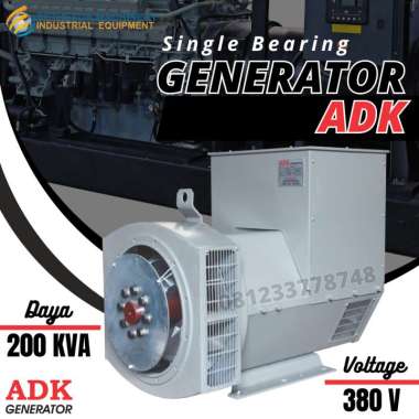 1. ADK Generator 200 KVA Single Bearing / Dinamo GENSET 3 PHASE